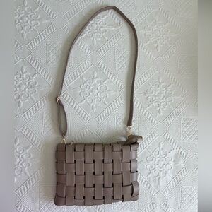 Spring Classic Woven Crossbody Bag in Taupe by Anthropologie